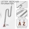 AIAINAGI Football Letter Necklace for Men - Stainless Steel Silver Chain, 22inch Personalized Gift (H) Over 18 years old view 3