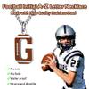 AIAINAGI Football Initial A-Z Letter Necklace for Men - Football Charm Pendant in Stainless Steel Silver Chain, 22inch Personalized Gift for Men(G) view 2