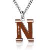 AIAINAGI Football Initial A-Z Letter Necklace for Boys, Men, Women & Girls - Stainless Steel Silver Chain 22inch Personalized Football Gift for Men, Women, Girls view 1