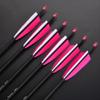ZSHJGJR 30 Inch Archery Carbon Arrows Hunting Arrows with 4 Turkey Feather Target Practice Arrows Spine 500 for Compound & Recurve &Traditional Bow 6/12pcs (Pink, 12pcs Arrows) view 2