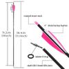 ZSHJGJR 30 Inch Archery Carbon Arrows Hunting Arrows with 4 Turkey Feather Target Practice Arrows Spine 500 for Compound & Recurve &Traditional Bow 6/12pcs (Pink, 12pcs Arrows) view 3