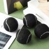 24 Pcs Precut Tennis Balls for Furniture Legs and Floor Protection Chairs Desks Furniture Tennis Balls for Chairs Feet Long Lasting Foot Covers(Black) view 3