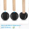 24 Pcs Precut Tennis Balls for Furniture Legs and Floor Protection Chairs Desks Furniture Tennis Balls for Chairs Feet Long Lasting Foot Covers(Black) view 4