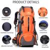 50L Hiking Backpack Waterproof Lightweight With Rain Cover,Outdoor Sport Daypack For Men Women Climbing Camping Touring view 2