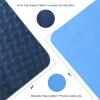 Yoga Mat 1/3 inch QMKGEC Exercise Mats 8mm TPE Non-Slip Extra Thick High-Density Eco Friendly for Yoga Workout Pilates Yoga Mats for Women Men (Blue) view 2