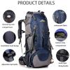 50L Hiking Backpack Waterproof Lightweight With Rain Cover,Outdoor Sport Daypack For Men Women Climbing Camping Touring view 2
