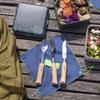 Opinel Picnic+ Cutlery Full Set, No.8 Stainless Steel Knife, Fork and Spoon Insert, Micro Fiber Napkin view 4