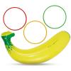 39 Pcs Banana Ring Toss Game Kit Inflatable Banana Plastic Toss Rings Stickers Tossing Game Party Supplies view 2
