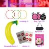 39 Pcs Banana Ring Toss Game Kit Inflatable Banana Plastic Toss Rings Stickers Tossing Game Party Supplies view 3