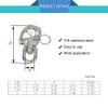 YWZHENYU 316 Stainless Steel Swivel Snap Shackles Marine Bail Shackles with Quick Release Pin for Boat, Dogleash, Bracelet, Camera of 3 Pcs (2.75 inch) view 2