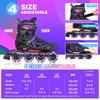 2PM SPORTS Vinal Girls and Boys Adjustable Flashing Inline Skates, All Wheels Light Up, Fun Illuminating for Kids and Women - Violet S view 3