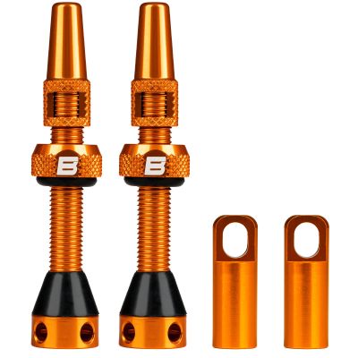 BWSHLF Tubeless Presta Valve Stem 40/44/55/60/65/80/100 mm, Super Light Alloy Presta Valve Stem Kit with Valve Core Remover Tool and Valve Stem Caps - Multiple Color and Size Options(Pair)