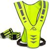 Reflective Running Vest Gear for Women Men Kids, Safety Reflective Vest for Night Cycling Walking Bicycle (Green) view 1