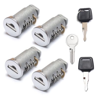 One-Key System Lock Cylinders Compatible with Thule Roof Racks and Accessories 4 Pack Lock Core and Key Kit for Car Racks System Components