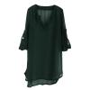 Little Girl's Kids Swimsuit Beach Cover Up for Girl Chiffon Shirt Bikini Beachwear Girl Clothes (Army Green, 8-9 Years) view 2