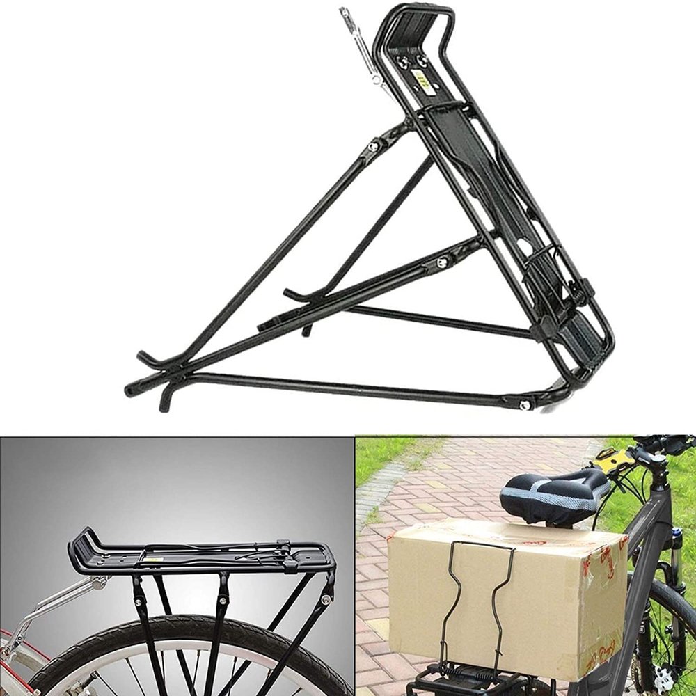 Amdieu Bike Touring Carrier,Bike Rack Seat for Non-disc Brake Bike Mount Luggage Rack Riding Equipment Accessories Frame-Mounted Bicycle Carrier Rack