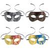 ABOOFAN 4pcs Masquerade Masks for Men Half Face Mardi Gras Masks Halloween Fancy Dress Accessory Halloween Party Supplies view 1