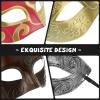 ABOOFAN 4pcs Masquerade Masks for Men Half Face Mardi Gras Masks Halloween Fancy Dress Accessory Halloween Party Supplies view 3