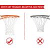 Heavy Duty Basketball Net Replacement, (7.47 oz) Upgrade Professional Basketball Net,All-Weather Anti Whip 21 inches Standard Thick Nets, 12 Loops for Indoor and Outdoor Replacement Net (White) view 3