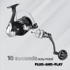 GOMEXUS Power Handle Compatiable for Daiwa BG MQ 5000 6000 Spinning Reel Handle view 3