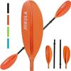 HIKULA Kayak Paddle 4 Pieces Aluminum Shaft and PP Blade Floating 86.6in/220cm, 90.5inch/230cm Lightweight Oars view 1