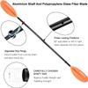 HIKULA Kayak Paddle 4 Pieces Aluminum Shaft and PP Blade Floating 86.6in/220cm, 90.5inch/230cm Lightweight Oars view 2