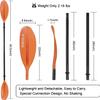 HIKULA Kayak Paddle 4 Pieces Aluminum Shaft and PP Blade Floating 86.6in/220cm, 90.5inch/230cm Lightweight Oars view 3