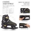 CCUNSZI Ice Skates,Adjustable ice Skates for Men Women and Kids,Stainless Steel Ice Skates,Quick Lacing System & Push-Lock Buckle,Adjustable 4 Size (Black, M(1Y-4Y) Kids,(4-6) Women,(3.5-5.5) Men) view 2