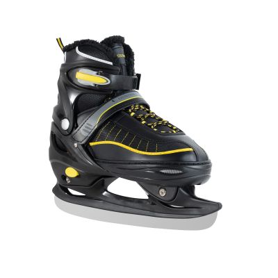 CCUNSZI Ice Skates,Hockey Skates with Adjustable 4 Sizes,Soft Padding and Reinforced Ankle Support for Boys Girls Youth Men Women and Beginners (Black, L(4-7) Kids,(6.5-8.5) Women,(6-8) Men)