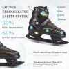 CCUNSZI Ice Skates,Adjustable ice Skates for Men Women and Kids,Stainless Steel Ice Skates,Quick Lacing System & Push-Lock Buckle,Adjustable 4 Size (White, S(11C-1Y) Kids) view 3