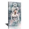 Canvas Wall Art Football Paintings Artwork Portuguese Professional Athlete Pictures Home Decor for Living Room Club Arena Posters Prints Stretched and Framed Ready to Hang 36x24 in view 1