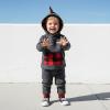Boy Clothes 12-18 Months Toddler Infant Long Sleeve Plaid Pocket Hoodie Tops + Pants Fall Winter Outfit Set 2Pcs,Red hoodie clothes 12-18 months/100cm view 2