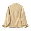 tuduoms Women's Candy Color Denim Jacket Relaxed Fit Casual Jean Trucker Jacket Plus Size Shacket Cropped Denim Jacket Coat view 4