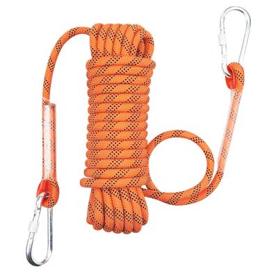 14MM Static Rock Climbing Rope High Strength Nylon Cord 32ft-656ft Fire Escape Safety Rappelling Rope Outdoor Hiking Accessories for Canyoneering Rescue Work ( Color : Orange , Size : 14mm x 40m )