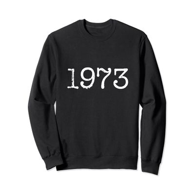 1973 Old Typewriter White Color Font Text Vintage Sweatshirt