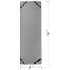POLYTE Microfiber Hot Yoga Towel Mat with Non-Slip Silicone Grip and Secure Fit Elastic Straps, 24 x 72 in (Gray) view 3