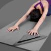 POLYTE Microfiber Hot Yoga Towel Mat with Non-Slip Silicone Grip and Secure Fit Elastic Straps, 24 x 72 in (Gray) view 4