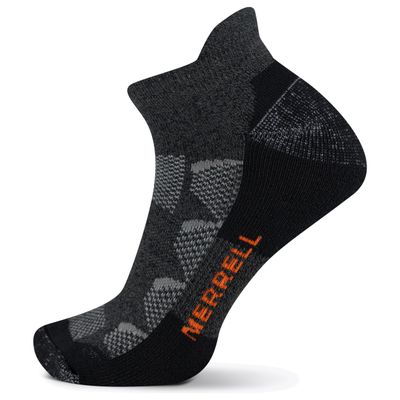 Merrell Unisex Adult Mens And Women's Cushion Socks - 1 Pair Pack Coolmax Moisture Wicking & Arch Support Moab Hiking Midweight Low Cut, Low Cut Tab - Charcoal, Large-X-Large US