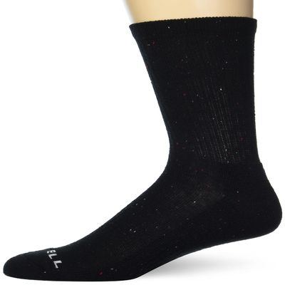 Merrell Adult's Speckled Wool Blend Crew Socks-1 Pair Pack-Unisex Moisture Wicking, Black, S/M (Men's-5-8.5 /-Women's-5-9.5)