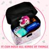 2 Pcs Bike Basket Kids Girls Boys Bike Handlebar Bag Bicycle Front Storage Pouch Scooter Bicycle Accessories for Balance Scooter Stroller Wheelchair(Flower Style) view 4