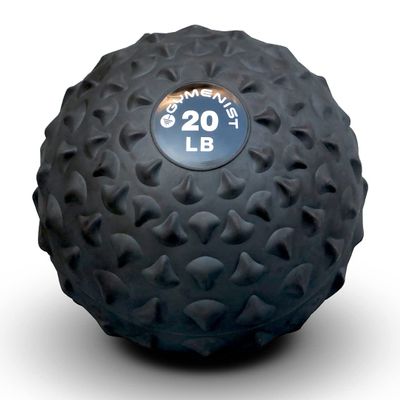 GYMENIST Weighted No Bounce Slam Ball Intensive Workout Training Gym Exercise Weight Balls Equipment (20-LB, Black Extreme)