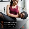 GYMENIST Weighted No Bounce Slam Ball Intensive Workout Training Gym Exercise Weight Balls Equipment (20-LB, Black Extreme) view 3