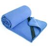 POLYTE Microfiber Hot Yoga Towel Mat with Non-Slip Silicone Grip and Secure Fit Elastic Straps, 24 x 72 in (Blue) view 1