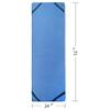 POLYTE Microfiber Hot Yoga Towel Mat with Non-Slip Silicone Grip and Secure Fit Elastic Straps, 24 x 72 in (Blue) view 3
