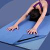 POLYTE Microfiber Hot Yoga Towel Mat with Non-Slip Silicone Grip and Secure Fit Elastic Straps, 24 x 72 in (Blue) view 4