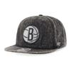 '47 NBA Gamut Captain Adjustable Captain Snapback Hat, Adult One Size Fits All - Brooklyn Nets Black view 1