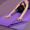 POLYTE Microfiber Hot Yoga Towel Mat with Non-Slip Silicone Grip and Secure Fit Elastic Straps, 24 x 72 in (Purple) view 4