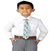 Spring Notion Boy's Printed Light Blue Polar Bear Penguin Winter Outfit Pre-Tied Necktie Zipper Tie, Polar Bear Medium view 2