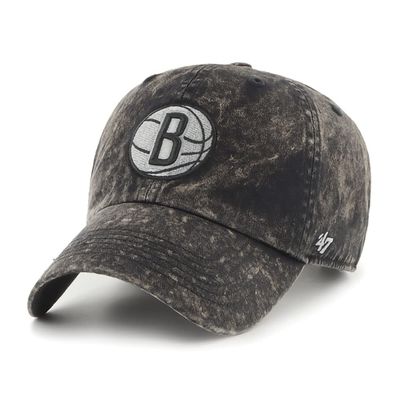 '47 NBA Gamut Adjustable Adjustable Clean Up Hat, Adult One Size Fits All - Brooklyn Nets Black