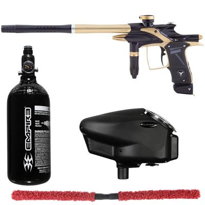 Action Village Dangerous Power Fusion Elite Core Paintball Gun Package Kit (Black/Gold)